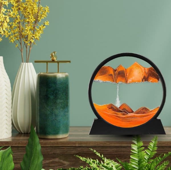 ساعة الرمل الزجاجية